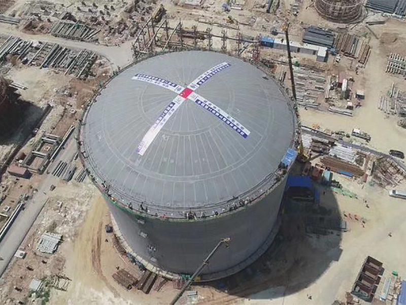 Shandong Yantai Wanhua 1 50000m³9Ni bimetallic full-capacity tank and 1 30000m³propane full-capacity tank